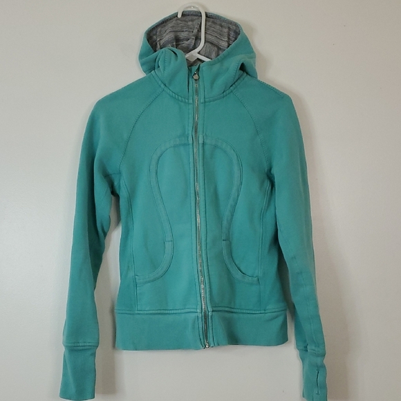 Lululemon Special Edition Scuba Hoodie Big Back Pocket Size 6 Mint - Picture 1 of 13
